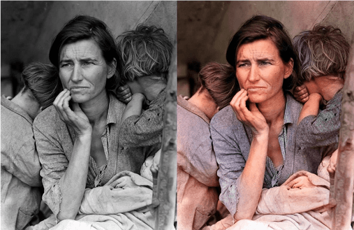 Image restoration example.